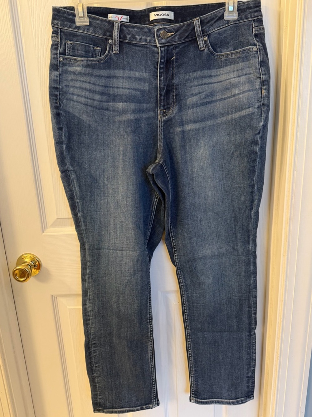 Vigoss Marley Straight Leg Stretch Blue Jeans Sz 16